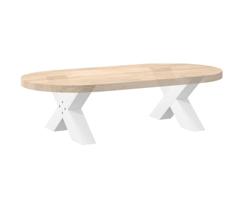 Patas de mesa de centro forma X 2uds acero blanco 50x(30-31) cm