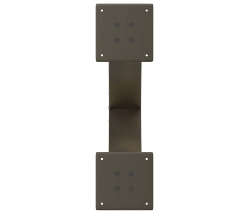 Patas de mesa de centro forma X 2uds acero natural 60x(30-31) cm