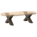 Patas de mesa de centro forma X 2uds acero natural 60x(30-31) cm