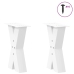 Patas de mesa de centro forma X 2uds acero blanco 28x(42-43) cm