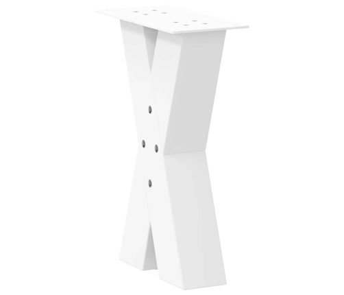 Patas de mesa de centro forma X 2uds acero blanco 28x(42-43) cm