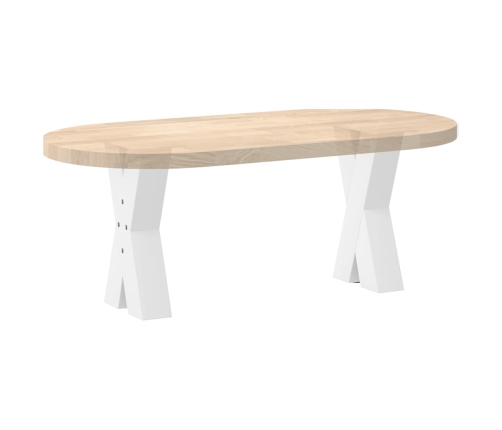 Patas de mesa de centro forma X 2uds acero blanco 28x(42-43) cm