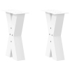 Patas de mesa de centro forma X 2uds acero blanco 38x(42-43) cm