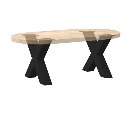 Patas de mesa de centro forma X 2uds acero negro 50x(42-43) cm