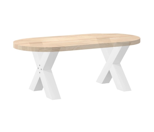 Patas de mesa de centro forma X 2uds acero blanco 50x(42-43) cm