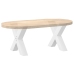 Patas de mesa de centro forma X 2uds acero blanco 50x(42-43) cm