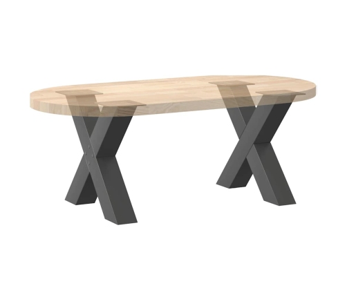 Patas para mesa de centro en forma de X 2 uds antracita acero