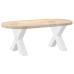 Patas de mesa de centro forma X 2uds acero blanco 60x(42-43) cm