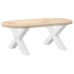 Patas de mesa de centro forma X 2uds acero blanco 70x(42-43) cm