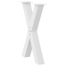 Patas para mesa comedor forma X 2uds acero blanco 50x(72-73) cm