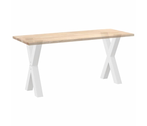 Patas para mesa comedor forma X 2uds acero blanco 50x(72-73) cm