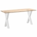 Patas para mesa comedor forma X 2uds acero blanco 50x(72-73) cm