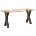 Patas para mesa comedor forma X 2uds acero natural 50x(72-73)cm