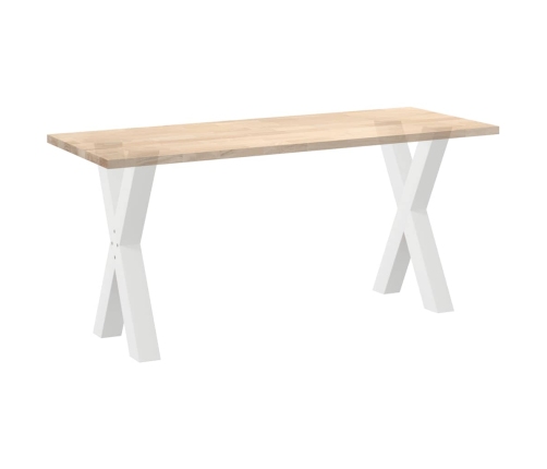 Patas para mesa de comedor en forma de X 2 uds acero blanco