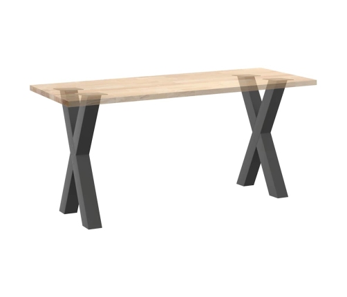 Patas para mesa de comedor en forma de X 2 uds acero antracita