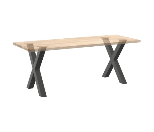 Patas para mesa de comedor en forma de X 2 uds antracita acero