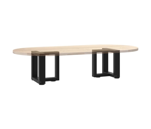 Patas de mesa de centro en forma de T 2 uds acero negro