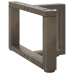 Patas de mesa centro forma T 2uds acero natural 40x25x(30-31)cm