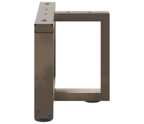 Patas de mesa centro forma T 2uds acero natural 40x25x(30-31)cm