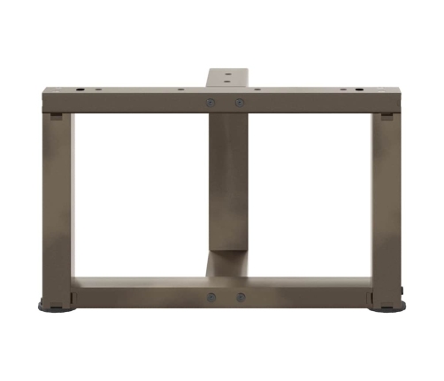 Patas de mesa centro forma T 2uds acero natural 40x25x(30-31)cm
