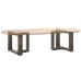 Patas de mesa centro forma T 2uds acero natural 40x25x(30-31)cm