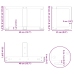 Patas de mesa centro forma T 2uds acero natural 40x25x(30-31)cm