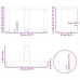Patas de mesa centro forma T 2uds acero natural 50x25x(30-31)cm