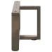 Patas de mesa centro forma T 2uds acero natural 60x25x(30-31)cm