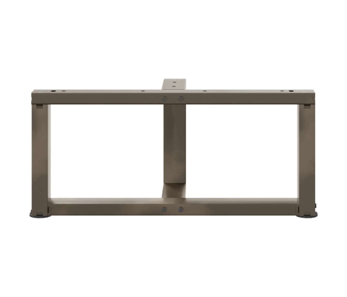 Patas de mesa centro forma T 2uds acero natural 60x25x(30-31)cm