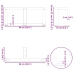 Patas de mesa centro forma T 2uds acero natural 60x25x(30-31)cm