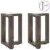 Patas de mesa centro forma T 2uds acero natural 28x25x(42-43)cm