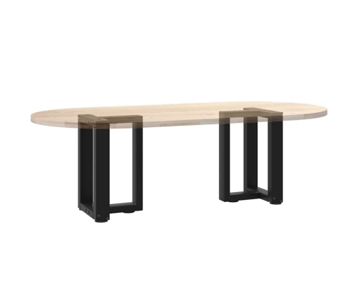 Patas de mesa de centro en forma de T 2 uds acero negro