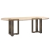 Patas de mesa centro forma T 2uds acero natural 38x25x(42-43)cm