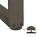 Patas de mesa centro forma T 2uds acero natural 70x25x(42-43)cm
