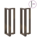 Patas mesa consola forma T 2 uds acero natural 38x25x(72-73) cm