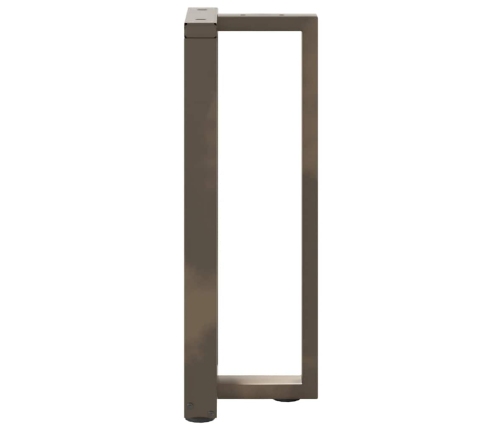 Patas mesa consola forma T 2 uds acero natural 38x25x(72-73) cm