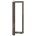 Patas mesa consola forma T 2 uds acero natural 38x25x(72-73) cm