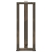 Patas mesa consola forma T 2 uds acero natural 38x25x(72-73) cm