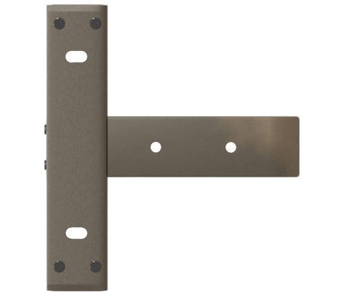 Patas mesa consola forma T 2 uds acero natural 38x25x(72-73) cm