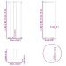 Patas mesa consola forma T 2 uds acero natural 38x25x(72-73) cm