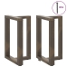 Patas mesa comedor forma T 2uds acero natural 50x35x(72-73)cm