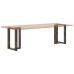 Patas mesa comedor forma T 2uds acero natural 50x35x(72-73)cm