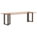 Patas mesa comedor forma T 2uds acero natural 60x35x(72-73)cm