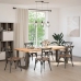 Patas mesa comedor forma T 2uds acero natural 80x35x(72-73)cm