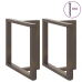 Patas mesa comedor forma T 2uds acero natural 80x35x(72-73)cm
