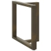 Patas mesa comedor forma T 2uds acero natural 80x35x(72-73)cm