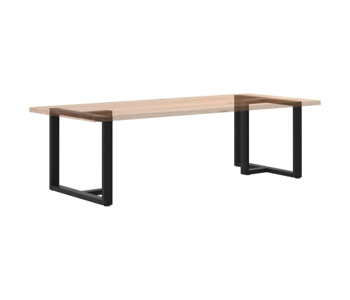 Patas de mesa de comedor en forma de T 2 uds acero negro