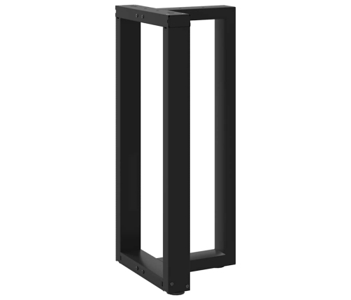 Patas de mesa de bar forma T 2 uds acero negro 40x35x(90-91) cm