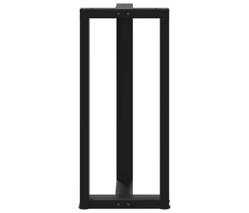 Patas de mesa de bar forma T 2 uds acero negro 40x35x(90-91) cm