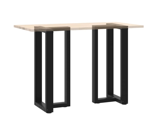 Patas de mesa de bar forma T 2 uds acero negro 40x35x(90-91) cm